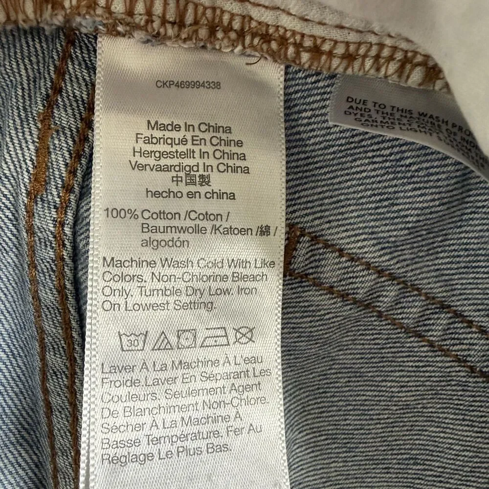 Madewell High Rise Long Denim Shorts Women Size 30